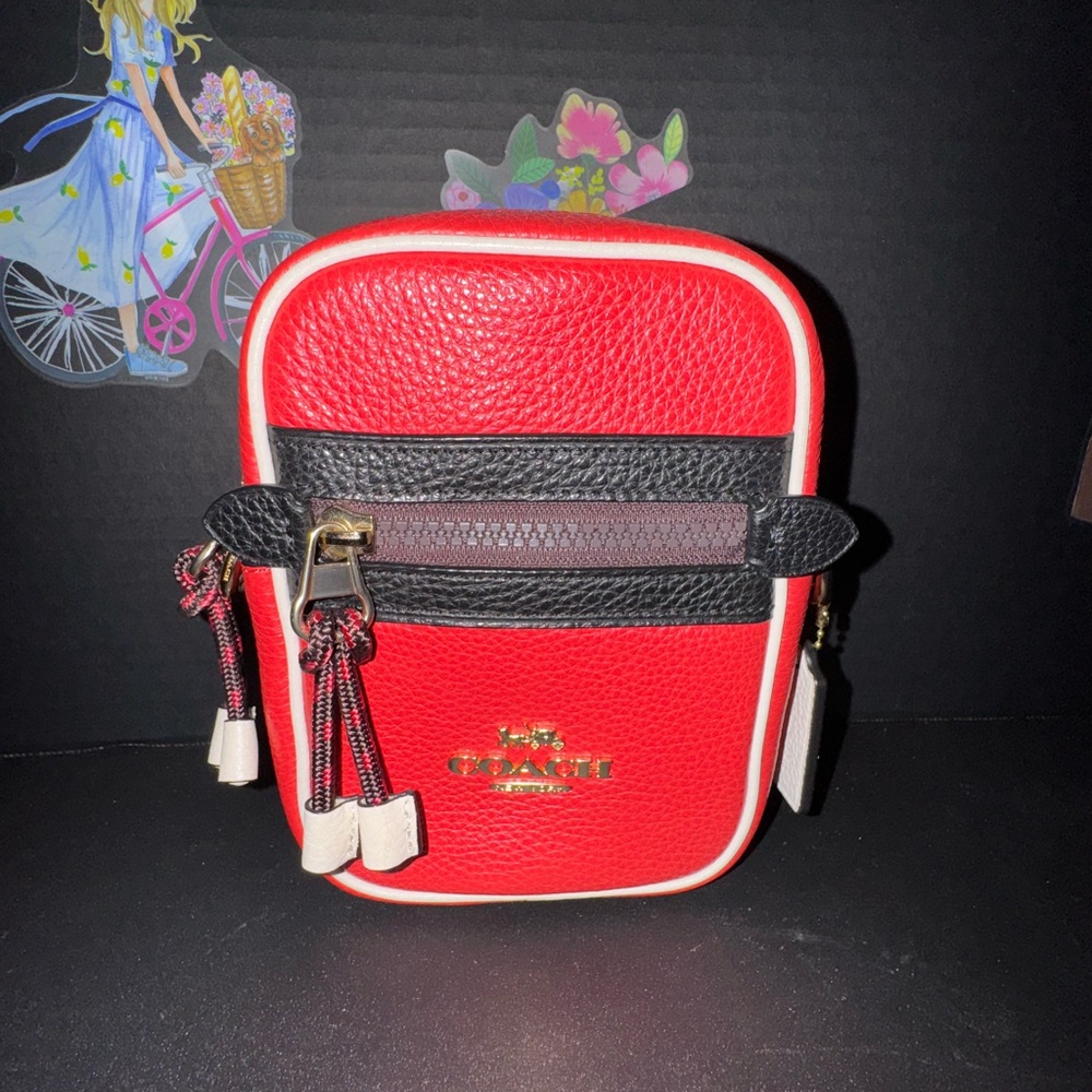 Coach Red and Black Crossbody Bag